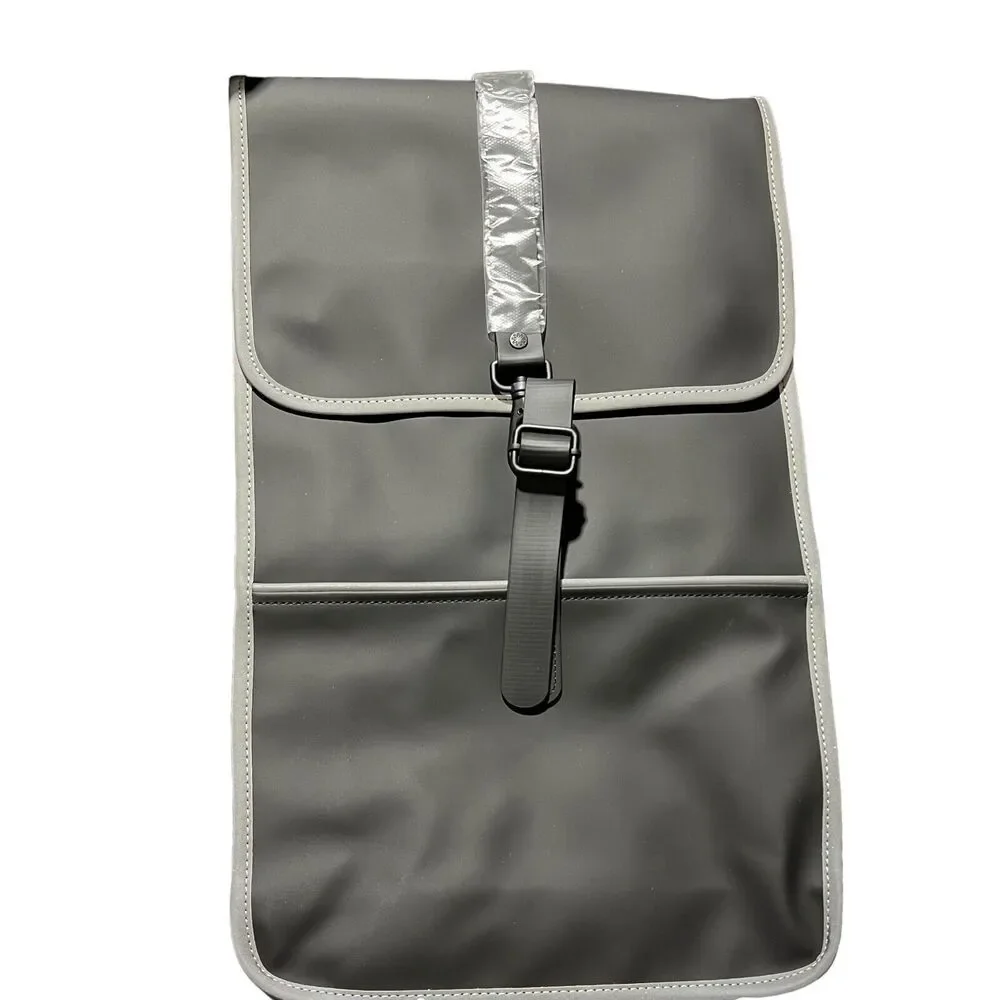 RAINS Backpack‎ Mens Reflective | 70 Black H18.9 x W11.8 x D4.7” Rucksack